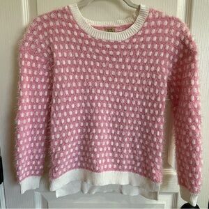 True Craft | Junior M | Pink/cream Eyelash Sweater | EUC